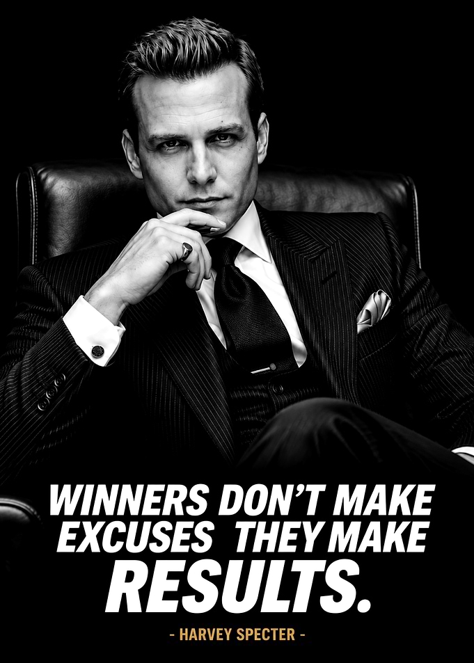 Harvey Specter Inspirational Quote Poster