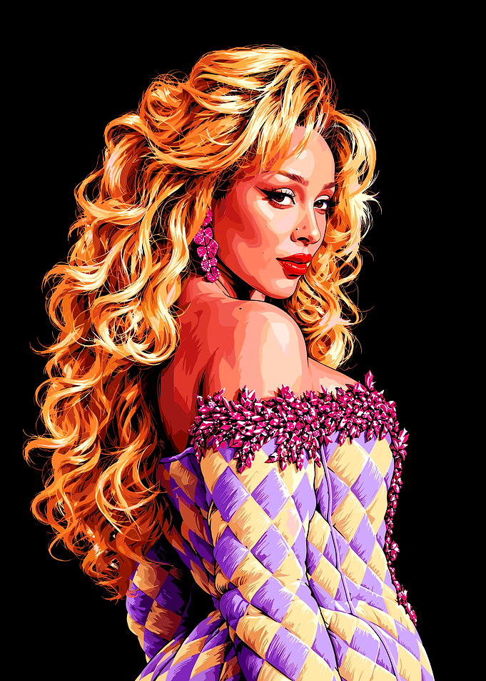 Doja Cat Vector Art Portrait