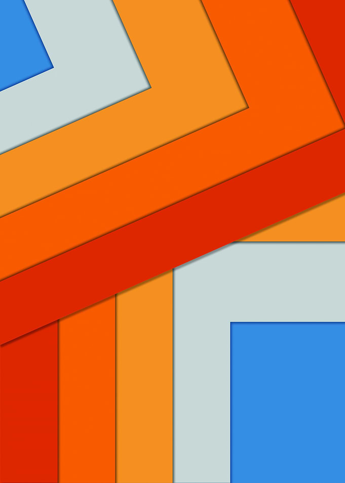 Abstract Geometric Layered Color Blocks