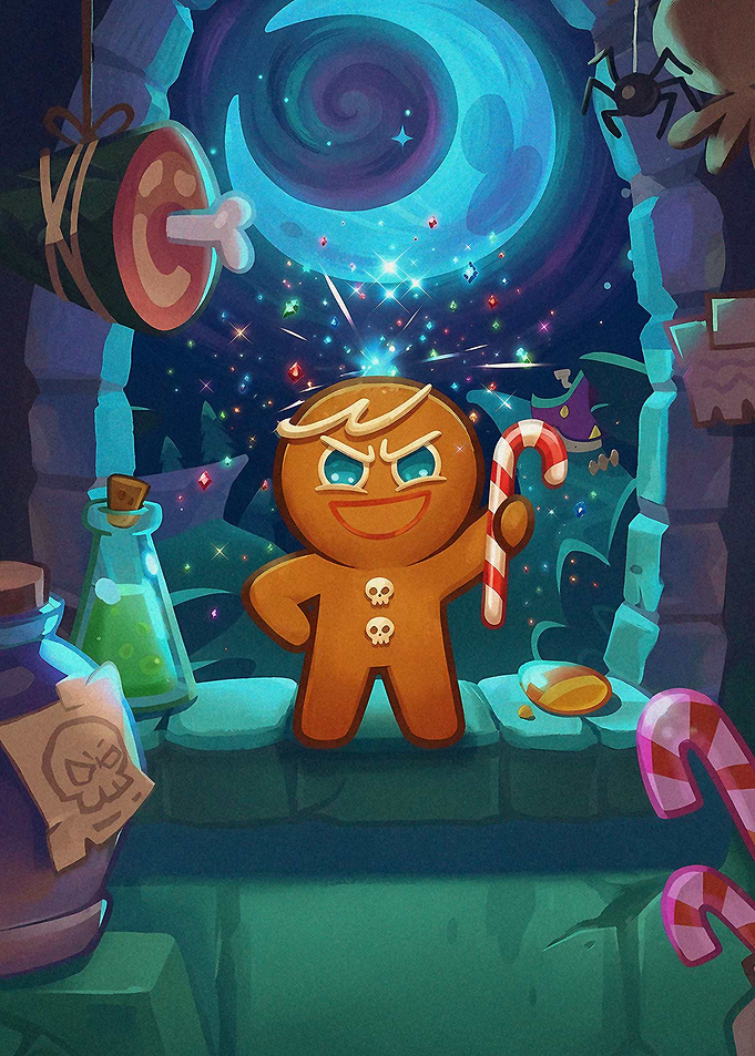 GingerBrave Cookie with Candy Cane