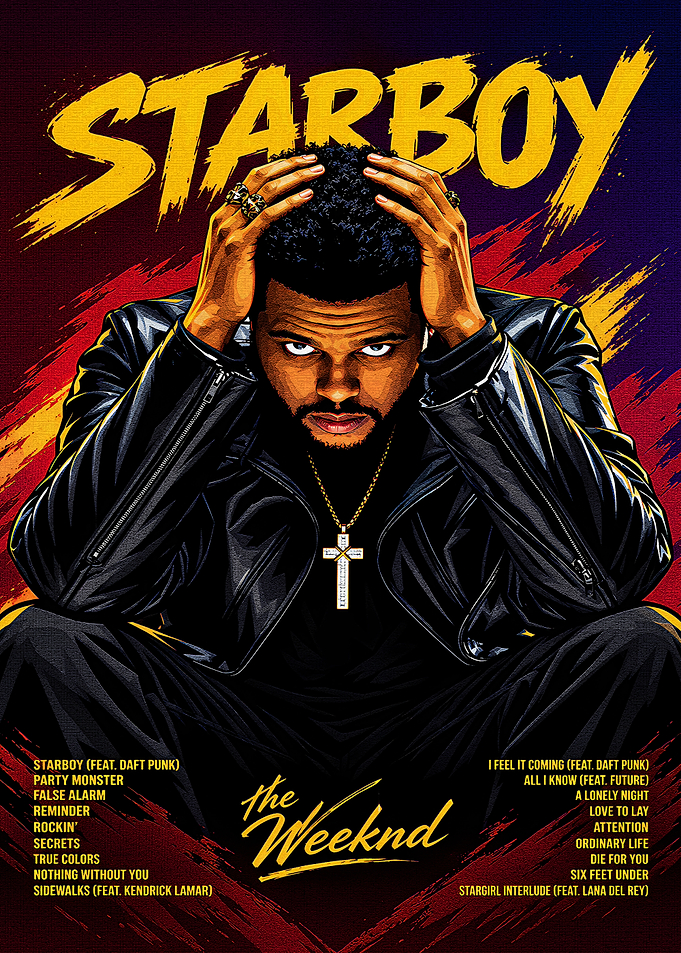 The Weeknd Starboy Album Poster