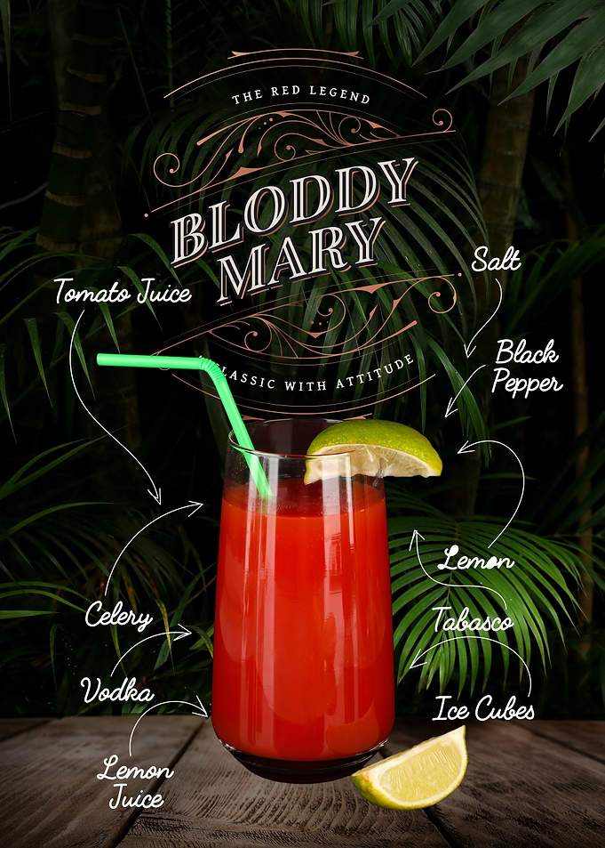 Bloody Mary Cocktail Recipe Infographic