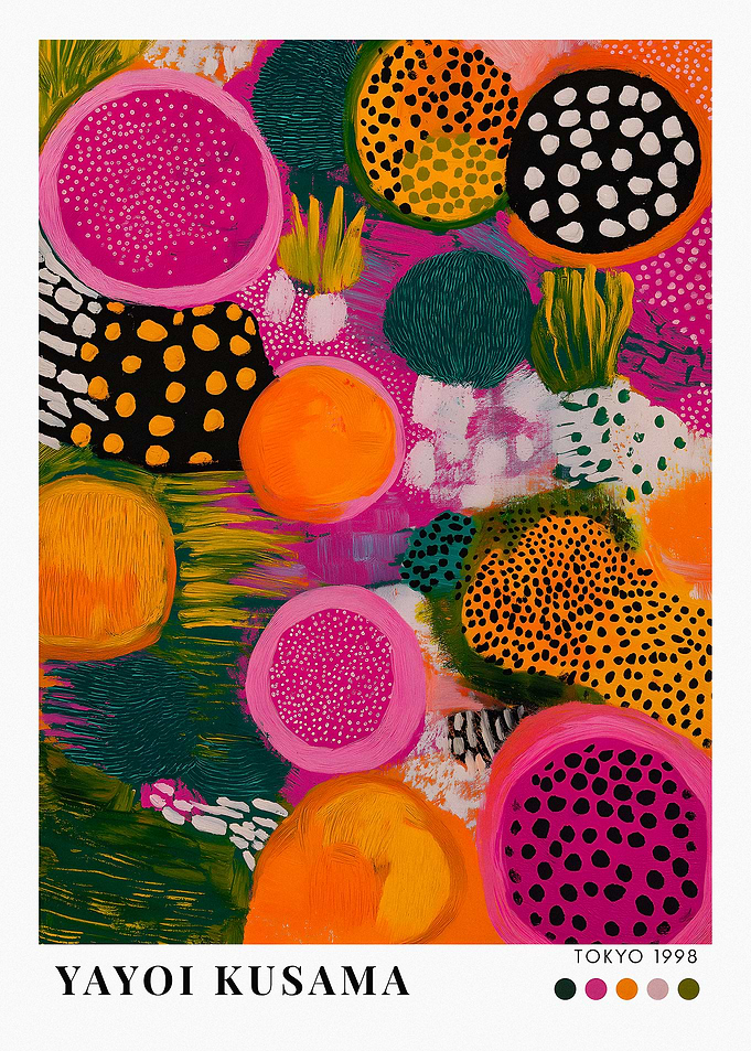Yayoi Kusama Tokyo 1998 Abstract Poster