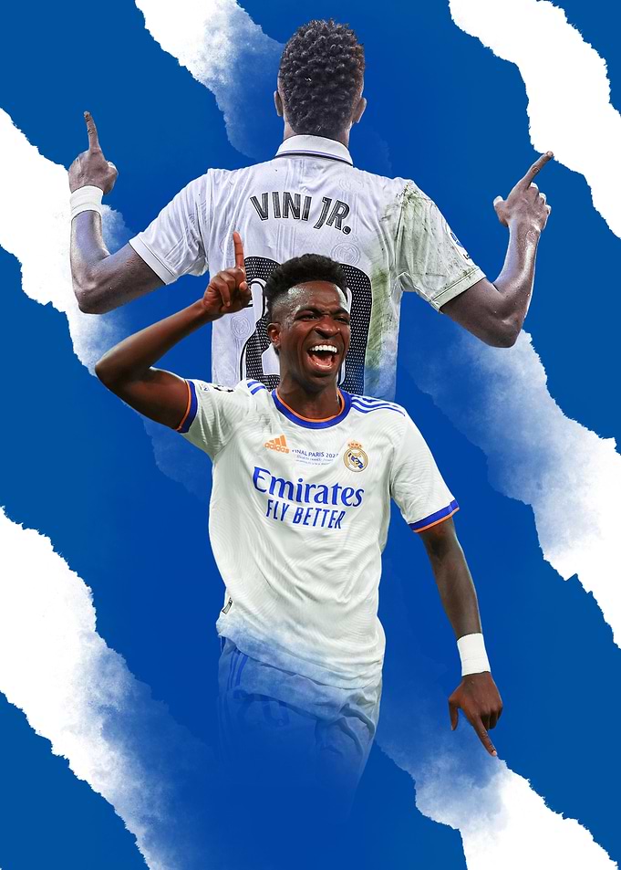 Vinicius Junior Real Madrid Celebration Poster