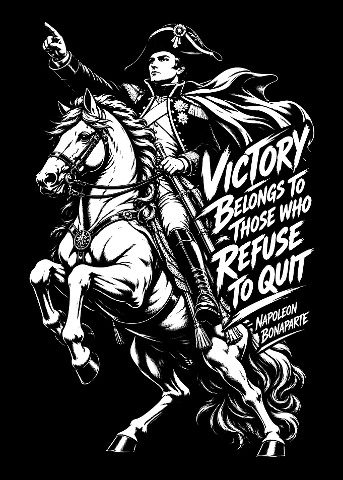 Napoleon Bonaparte Inspirational Quote Art