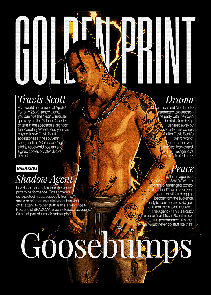 Travis Scott Fortnite Magazine Cover Art