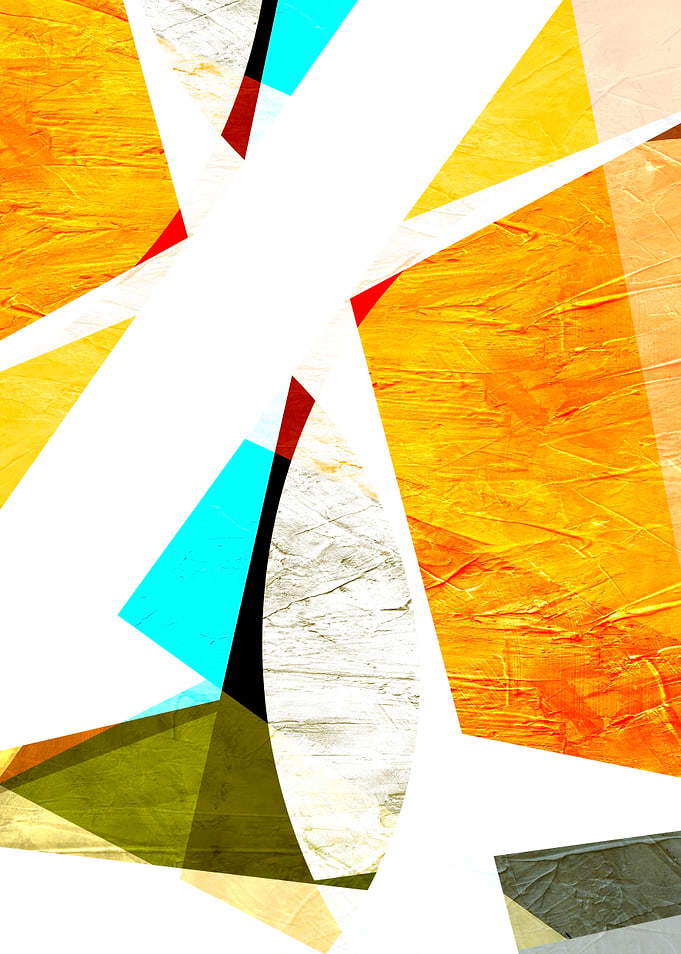 Abstract Geometric Composition in Yellow