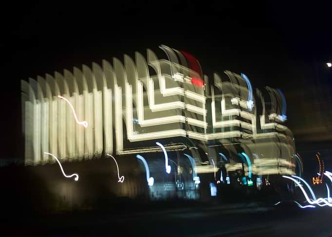 Abstract Motion Blur City Lights