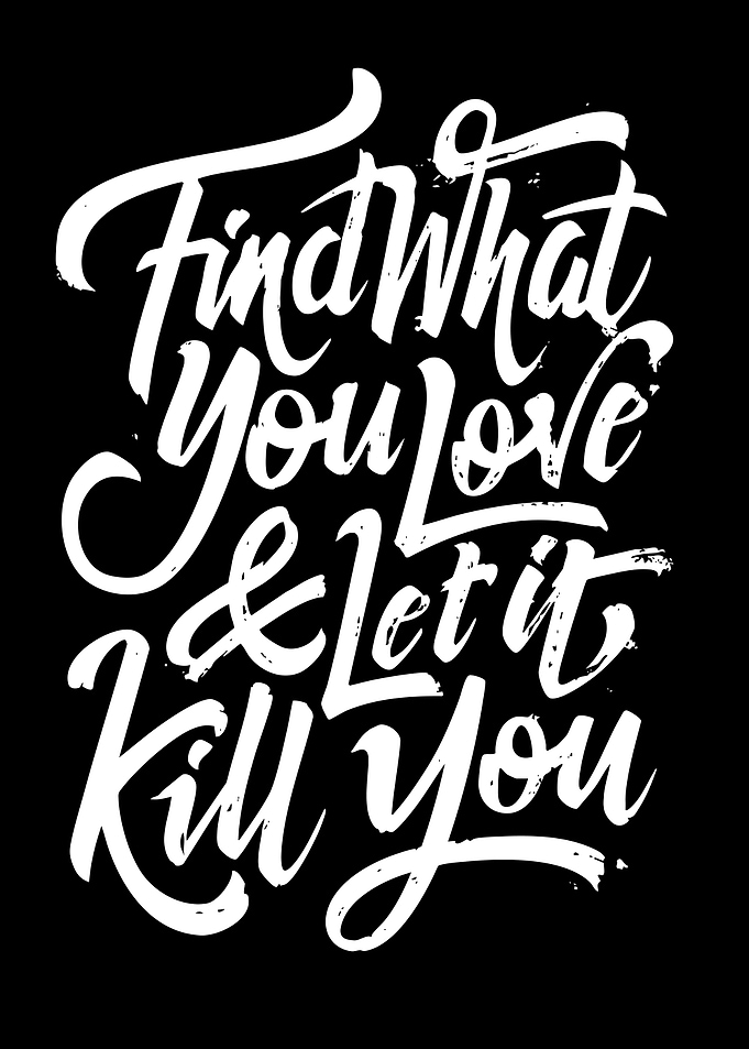 Find What You Love Typography Poster