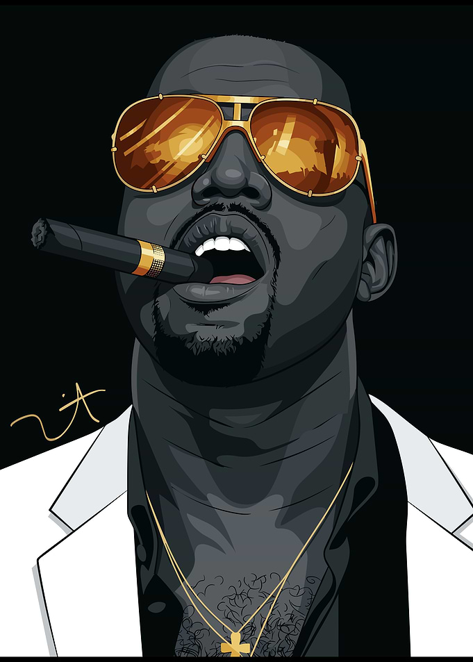 Kanye West Portrait Illustration