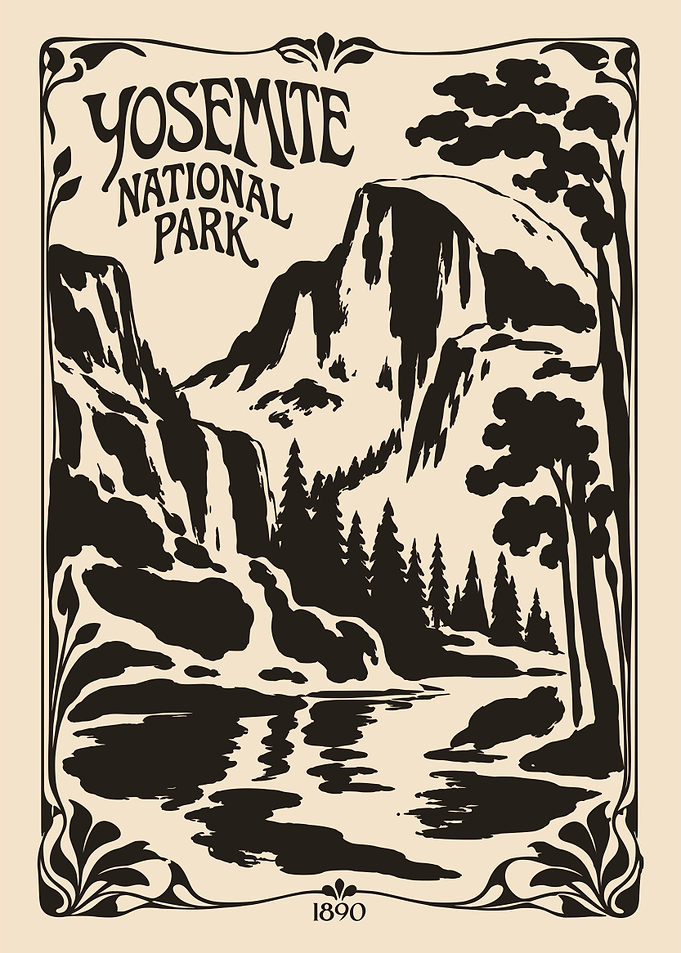 Vintage Yosemite National Park Poster