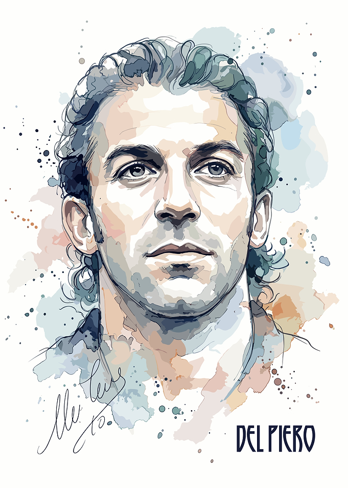 Alessandro Del Piero Watercolor Portrait