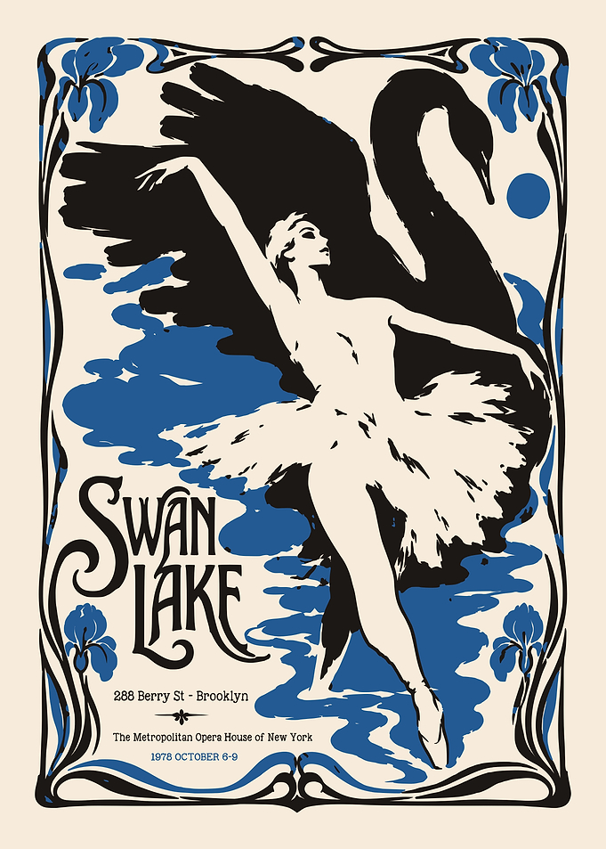 Swan Lake Vintage Ballet Poster