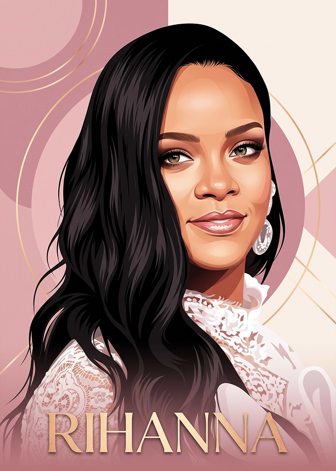 Rihanna Portrait Digital Art Illustration