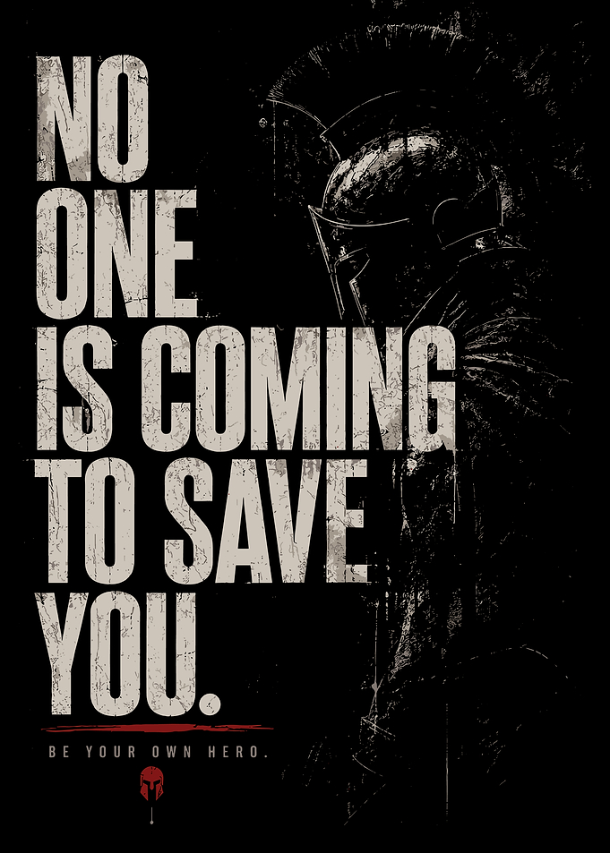 Spartan Warrior Inspirational Quote Poster