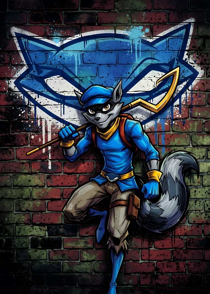 Sly Cooper Graffiti Wall Art