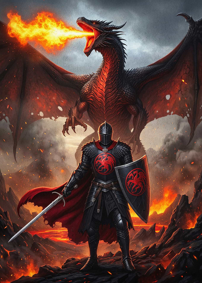 Dragon Knight Fantasy Epic Art