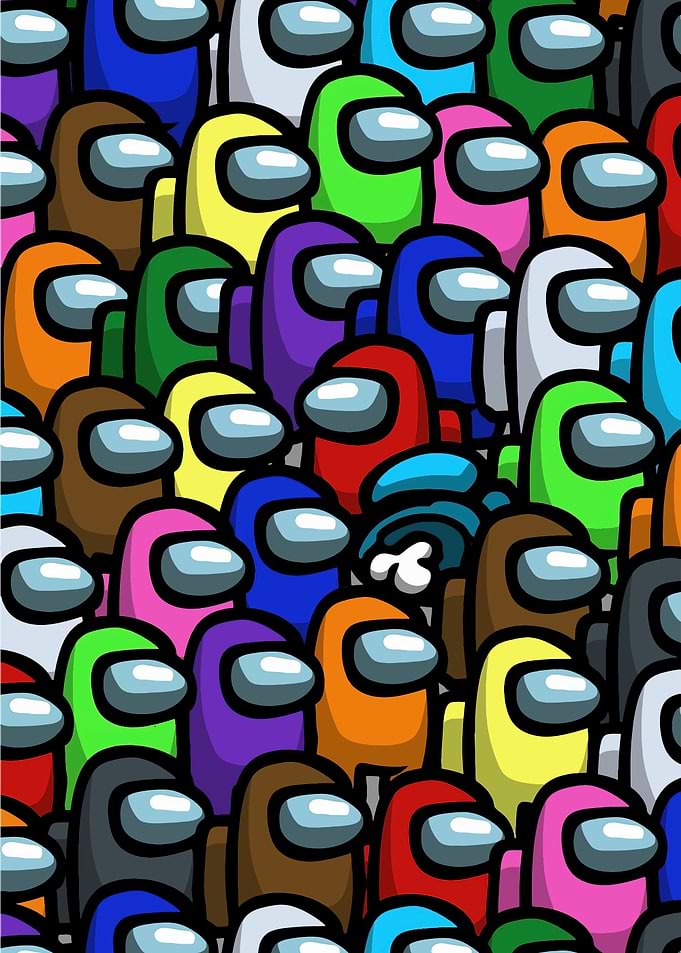 Among Us Crewmate Crowd Pattern