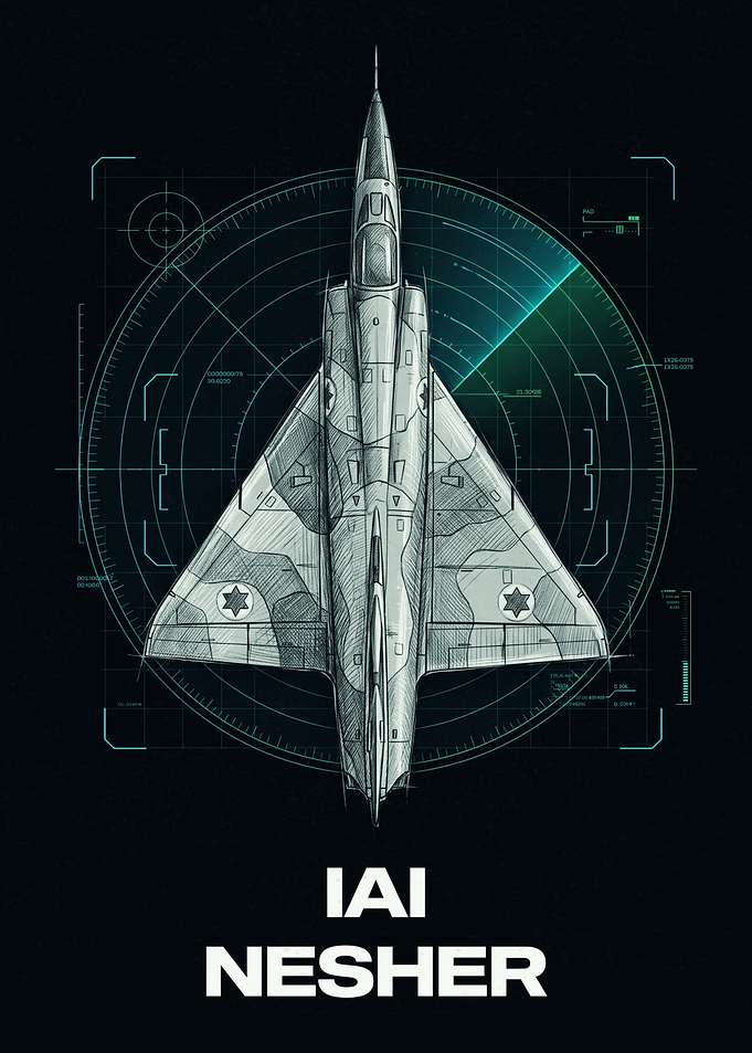 IAI Nesher Fighter Jet Blueprint