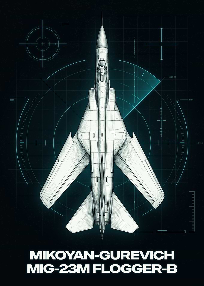 Mikoyan-Gurevich MiG-23M Flogger-B Blueprint