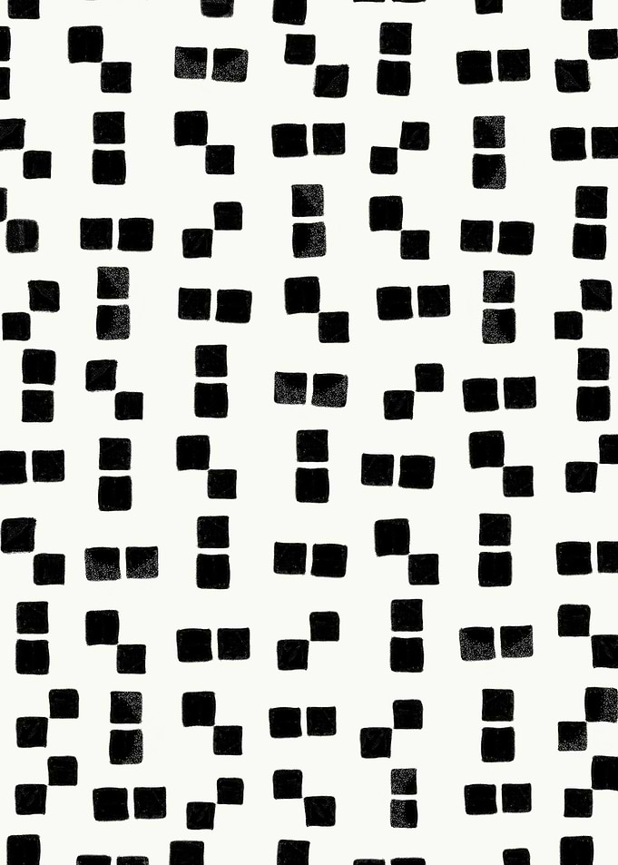 Minimalist Black and White Square Pattern