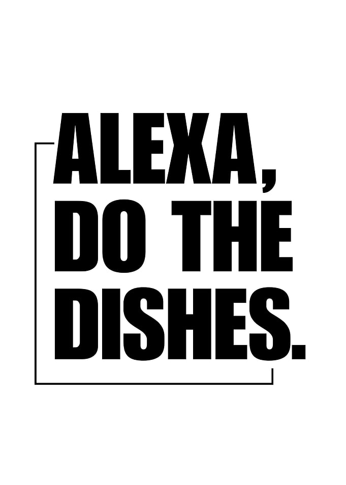 Minimalist Funny Kitchen Quote Dishwasher Typography Print