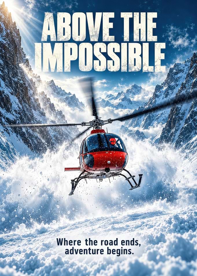 Above the Impossible Helicopter Poster