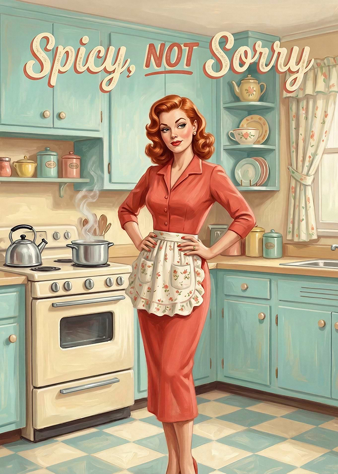Retro Kitchen Pin-up Poster