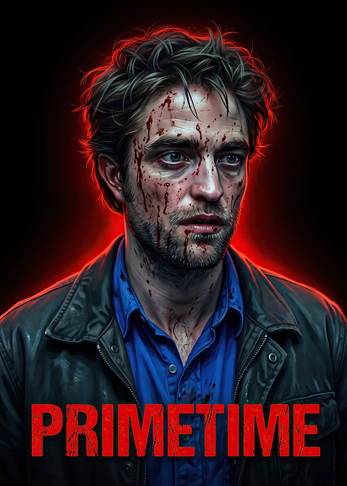 Robert Pattinson Bloodied Portrait Poster