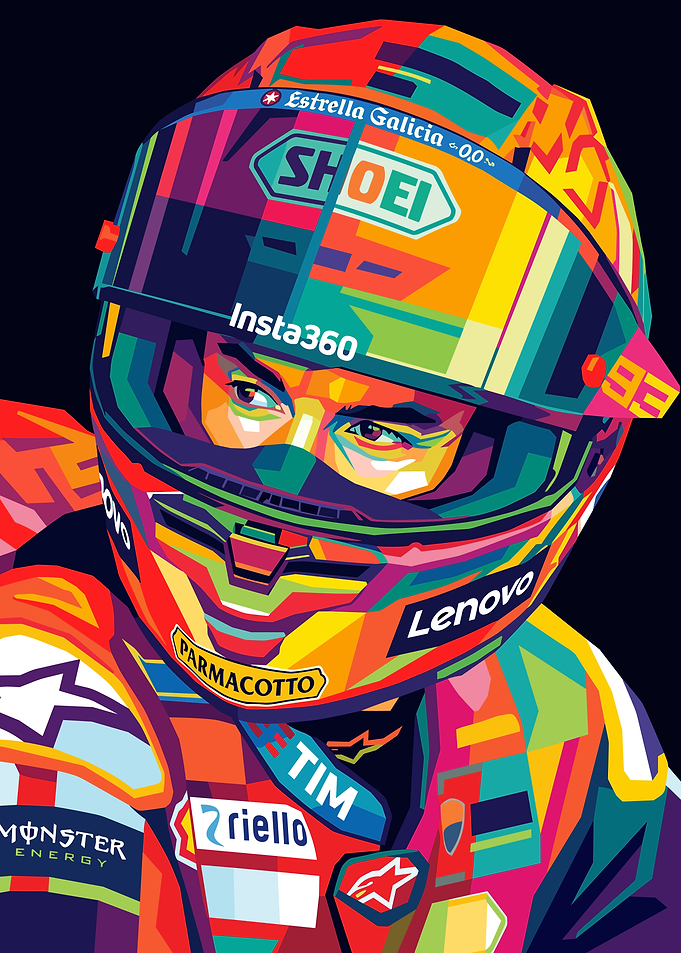 Marc Marquez Pop Art Portrait