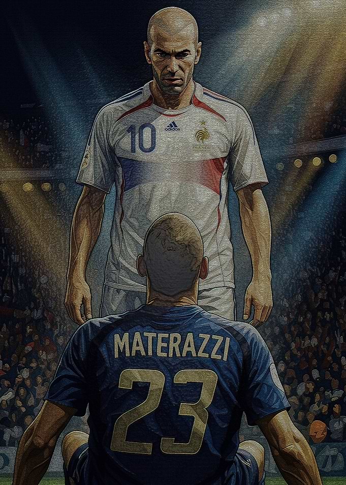 Zidane and Materazzi Iconic Confrontation