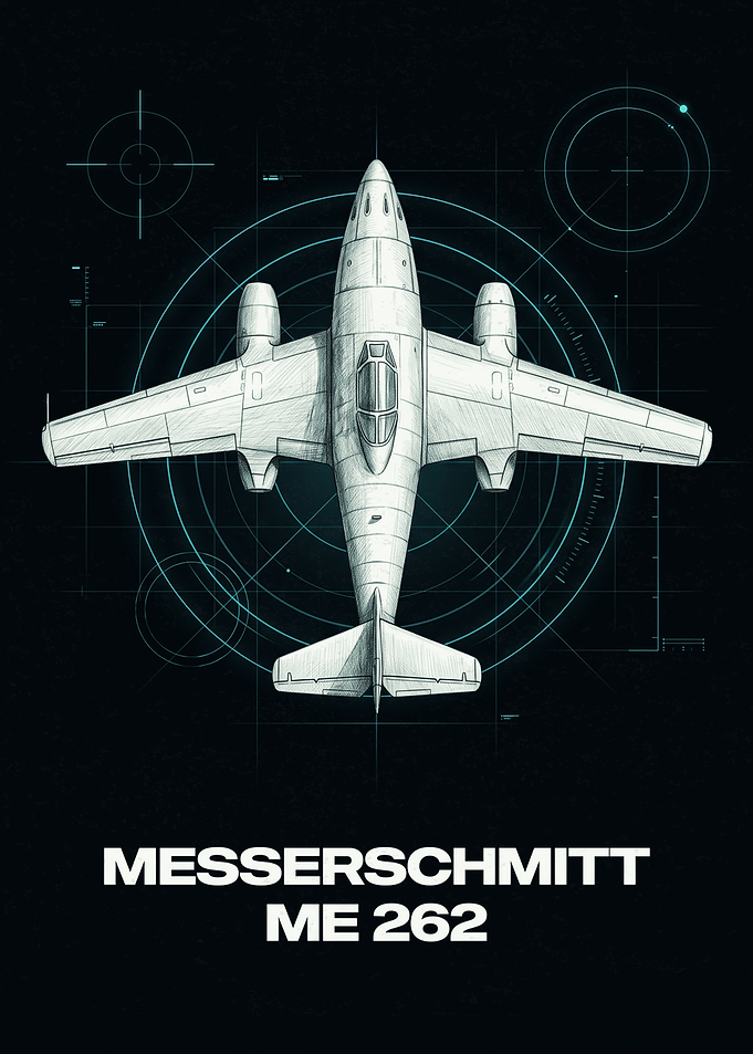 Messerschmitt Me 262 Blueprint Poster