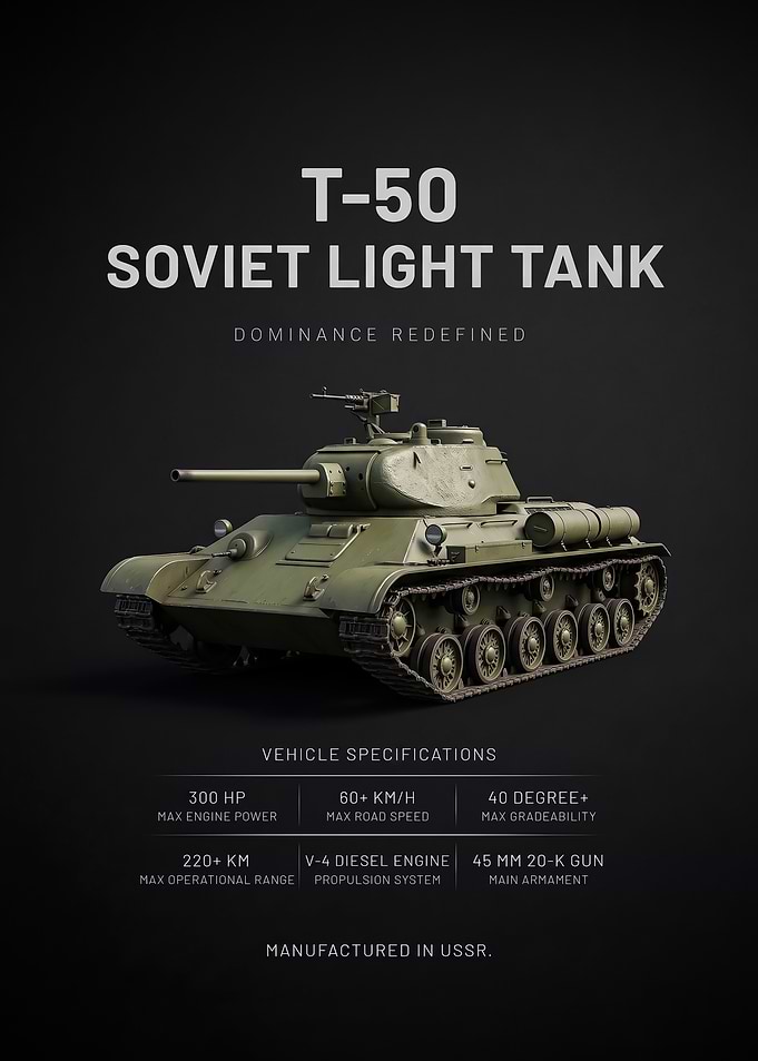 black background sleek t50 Tank poster