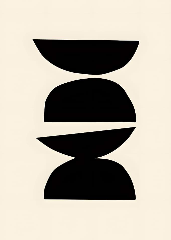 Minimalist Abstract Black Shapes