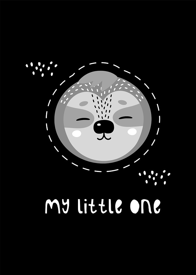 My Little One Sloth Illustration