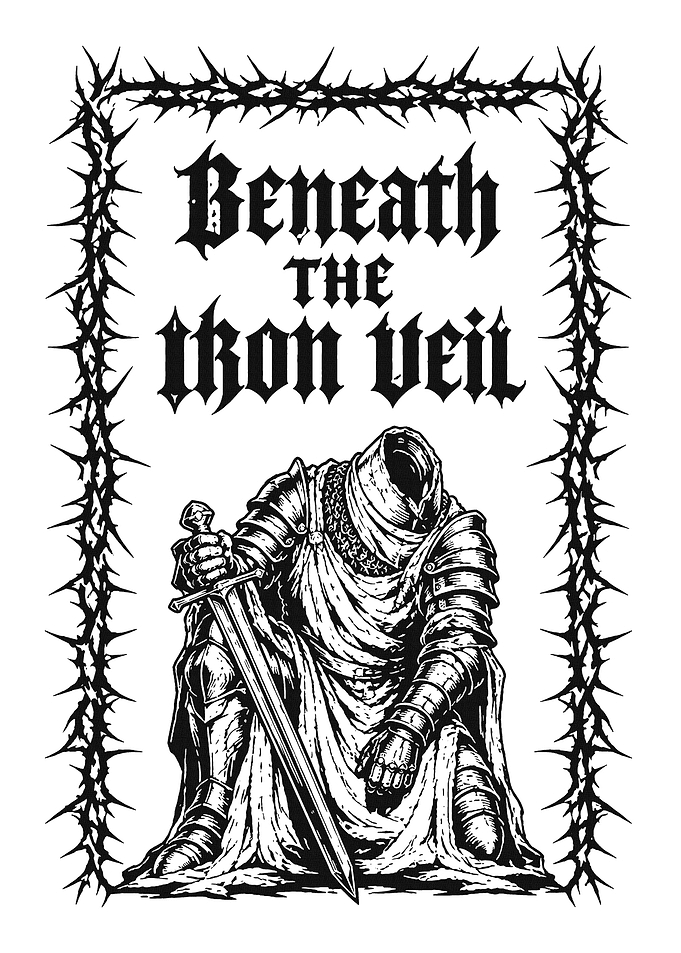 Beneath the Iron Veil Knight Illustration
