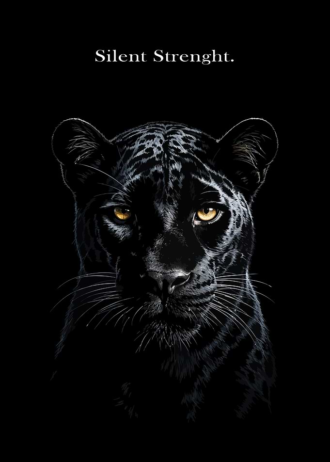Black Panther Portrait Poster