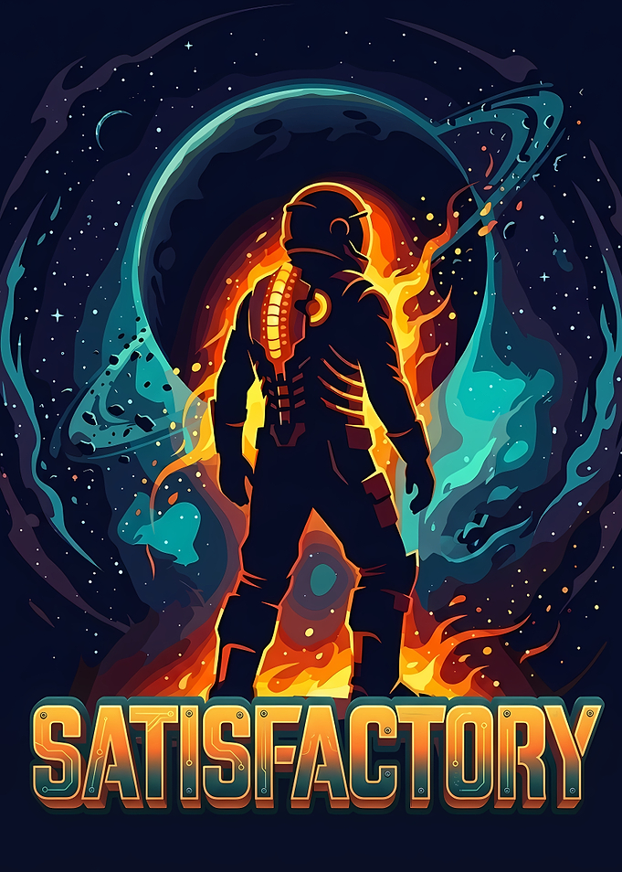 Satisfactory Game Astronaut Poster