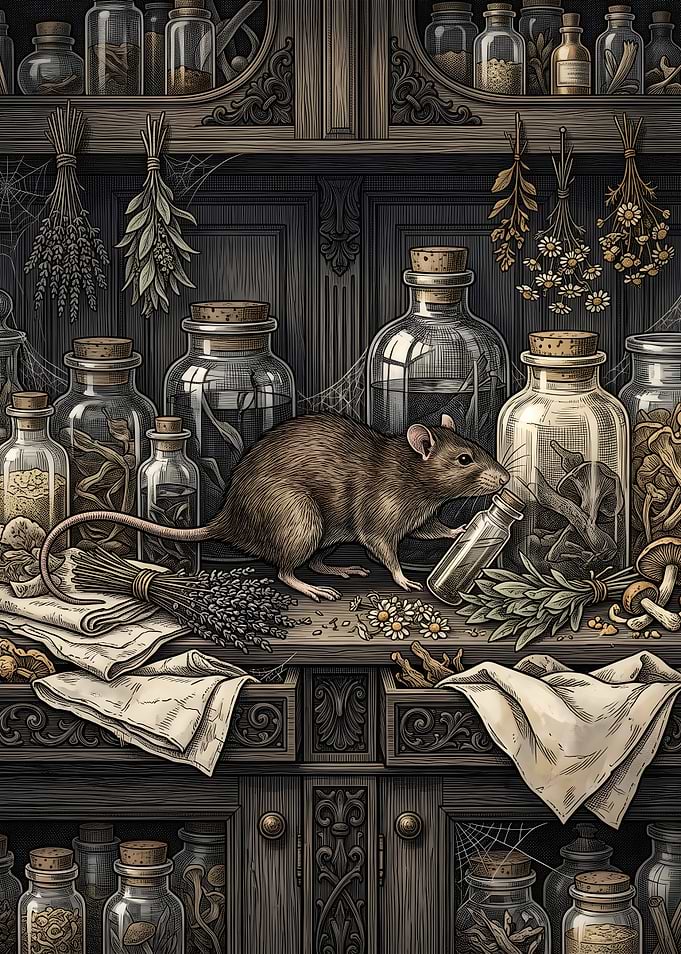 Rat in an Alchemist's Apothecary