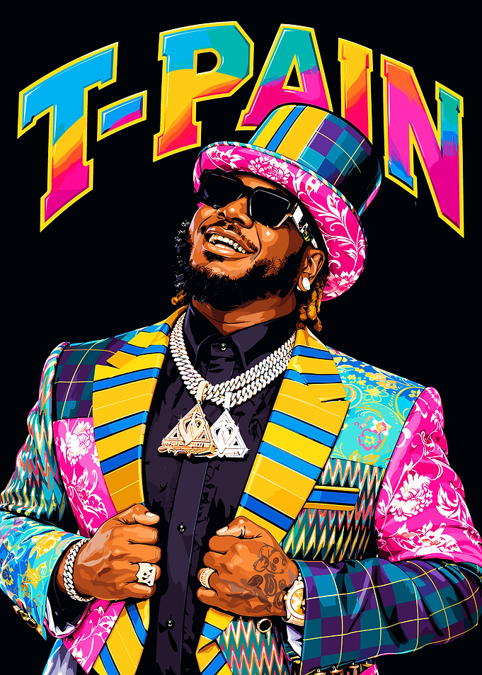 T-Pain Vibrant Pop Art Portrait