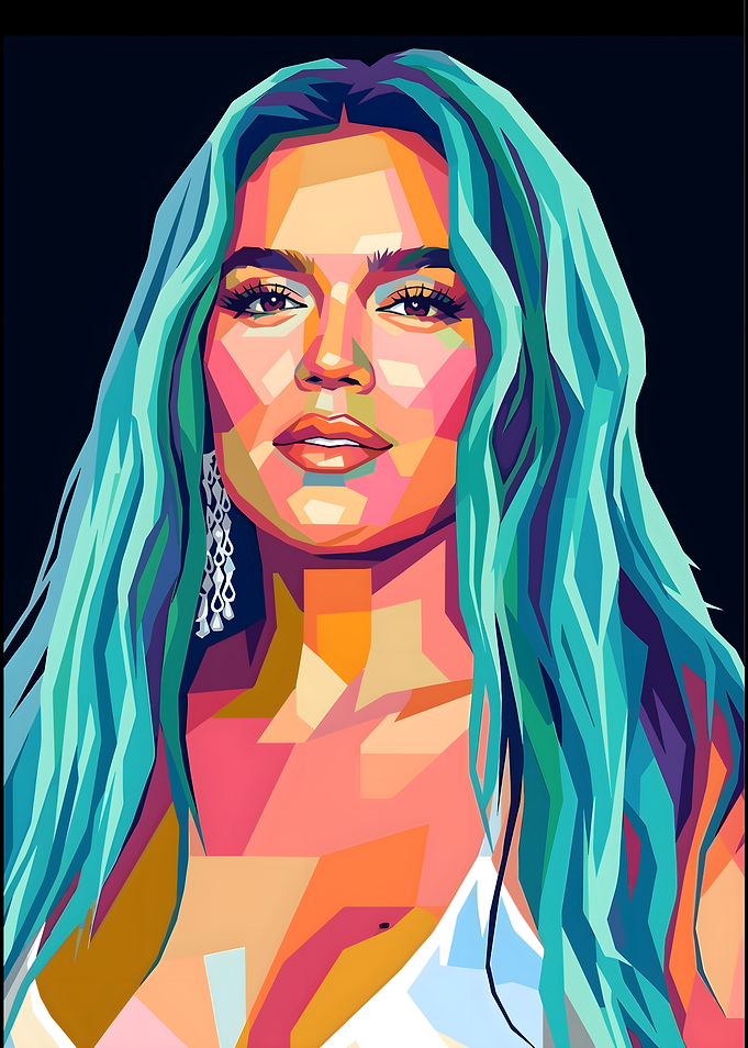 Karol G Pop Art Portrait