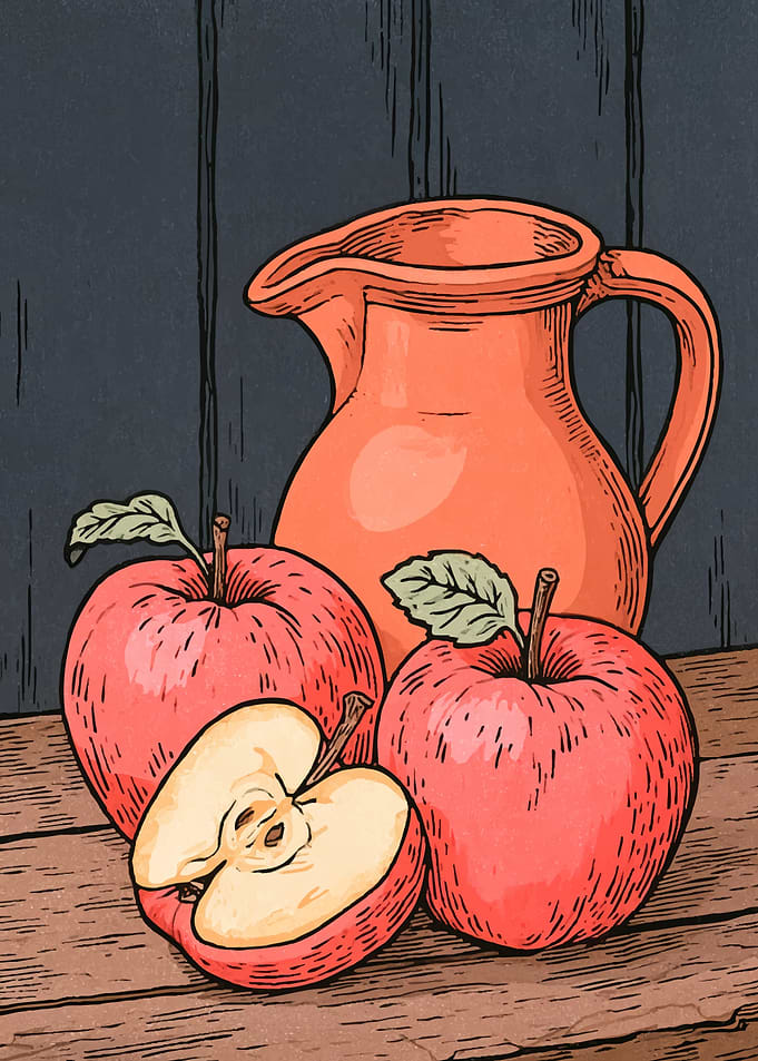 Still Life with Apples and Pitcher