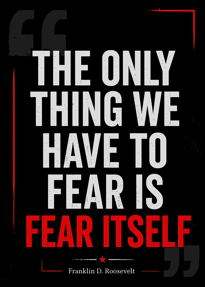 Franklin D. Roosevelt Inspirational Quote Poster