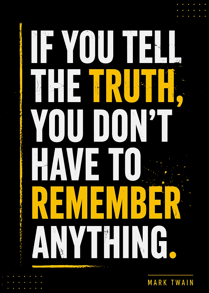 Mark Twain Truth Quote Poster