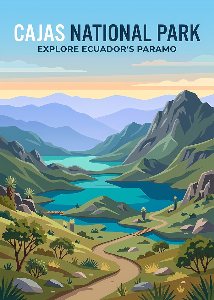 Cajas National Park Travel Poster