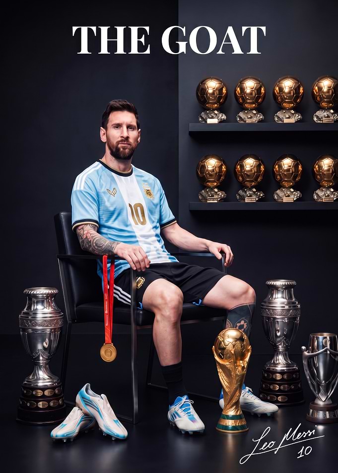 Lionel Messi The GOAT Poster