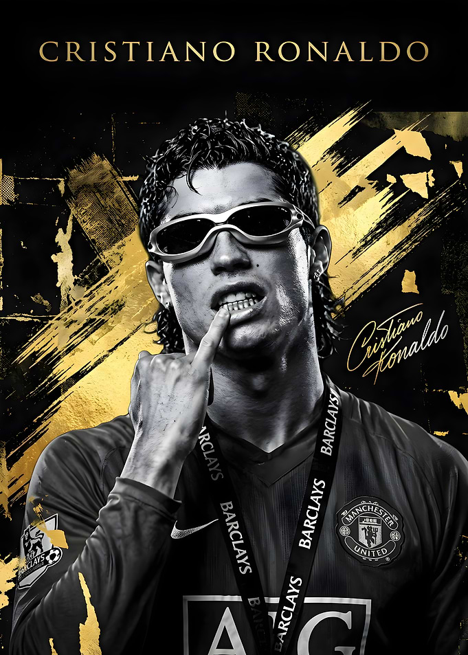 Cristiano Ronaldo Manchester United Poster