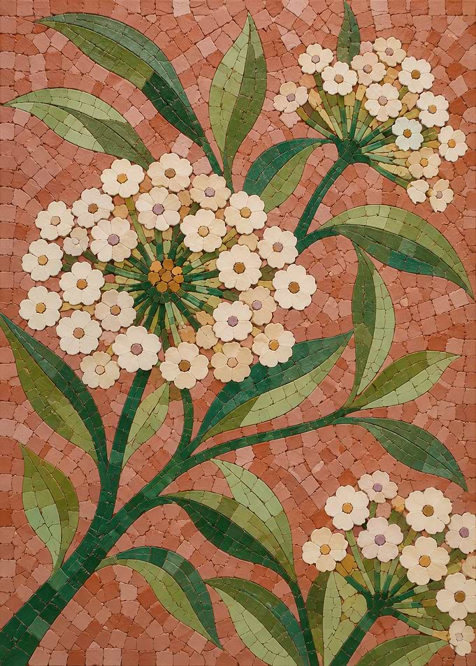 Floral Mosaic Art Wall Decor