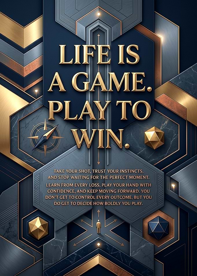 Life Is A Game Motivational Poster