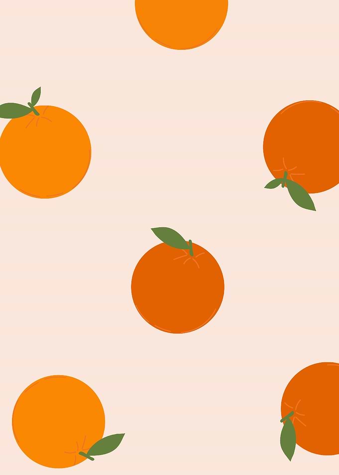 Minimalist Orange Fruit Pattern